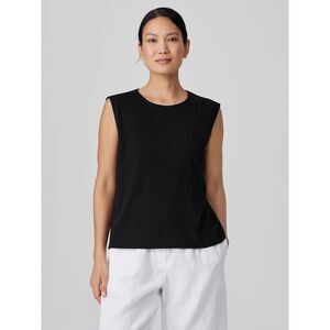 Eileen Fisher $78 Organic Pima Cotton Jersey Round Neck Tank XXS NEW
